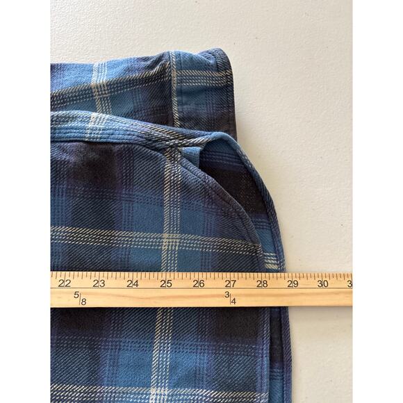 Polo Ralph Lauren Mens Medium Blue Plaid Heavy Button Up Long Sleeve Shirt - Picture 7 of 11